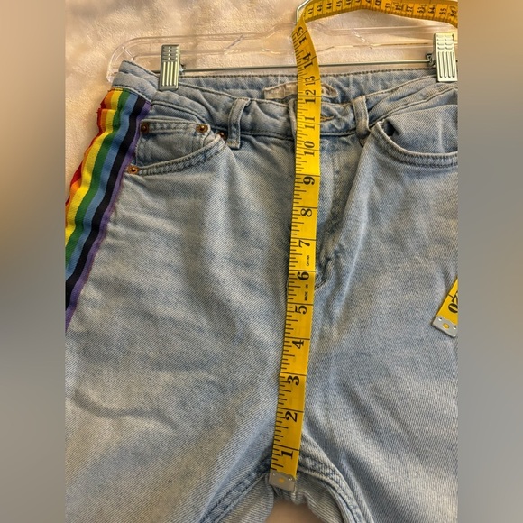 TopShop Rainbow High Rise Jeans - (altered) - Waist 28 Inseam 23. - Picture 3 of 9